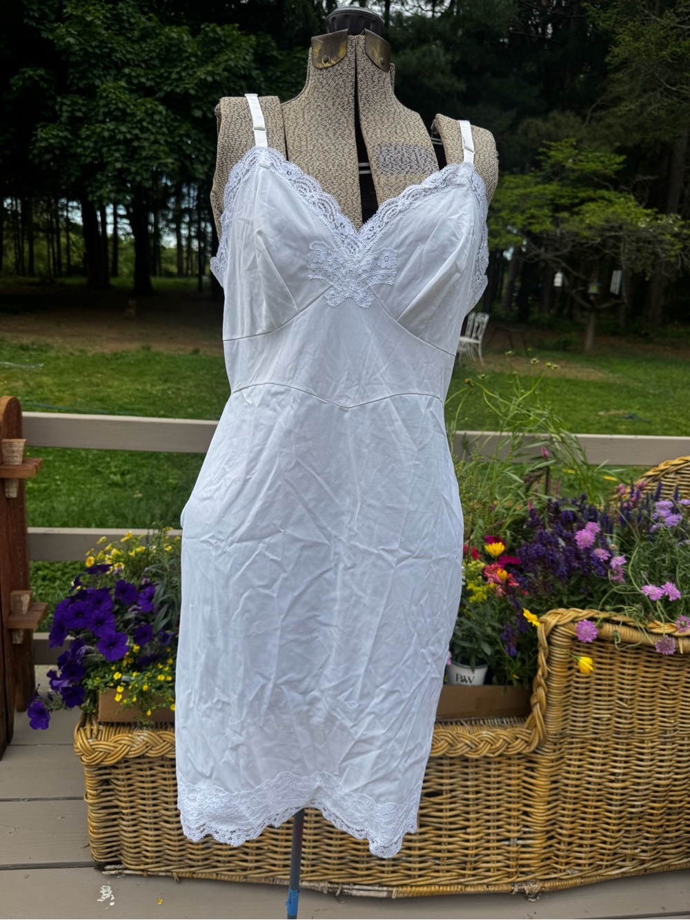 White Lace Trim slip by Shawdowline